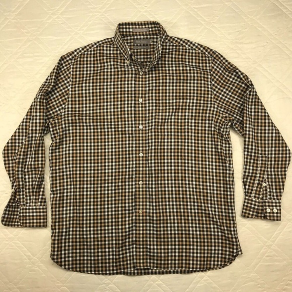 Daniel‎ Cremieux Signature Collection Checked long sleeve dress shirt size L